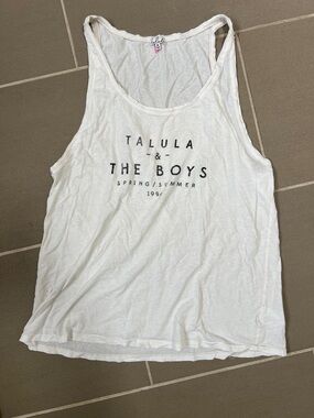 Talula White Racerback Tank